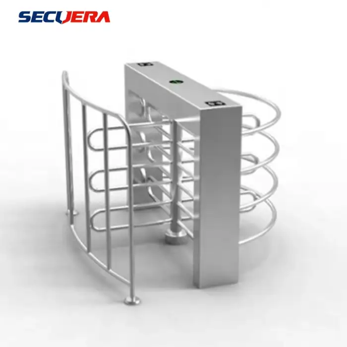 Smart Waist High Revolving turnstile/ Biometric Half Height Revolving Turnstile Gate With Access Control