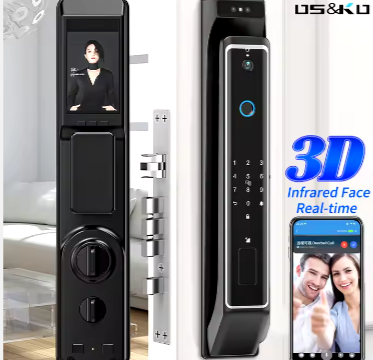 Finger Print Slim Electronic Smart Door Lock Fully Automatic Smart Door Lock 3D Face Fingerprint Keyless Entrace