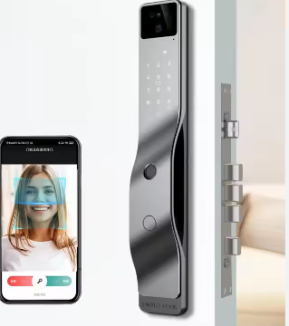 3D Face Recognition Smart Door Lock Semiconductor Fingerprint Active Video Call Indoor Display Large Screen