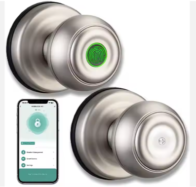 Smart Door Knob Fingerprint Door Lock Biometric Door Lock With App Control Great For Bedrooms