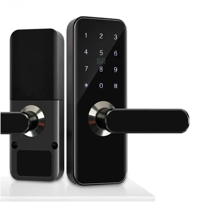 Smart Remote Keyless Intelligent Biometric Lever Door Electronic Card Door Lock Hotel Security System