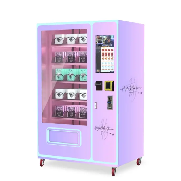 24 Hours Automatic Touch Screen Smart Vending Machine For Foods And Drinks