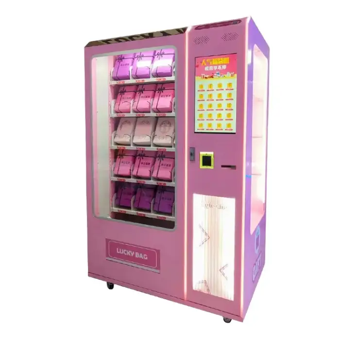 24 Hours Automatic Touch Screen Smart Vending Machine For Foods And Drinks