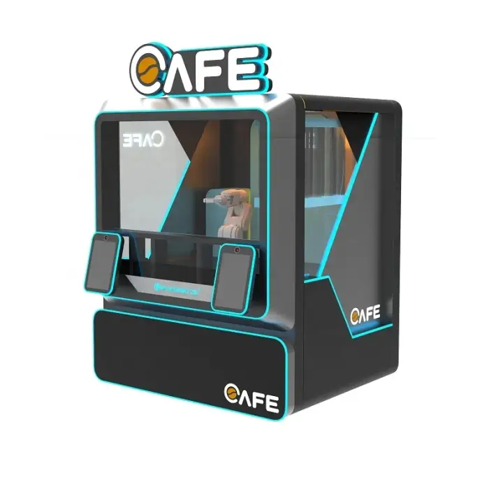 Smart and Coffee Vending Machine Fully Automatic For Business Robot Vending Machine Coffee Tea Bean With Card Operated