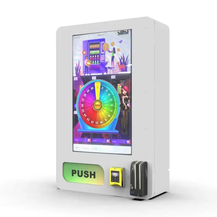 Smart Digital Vending Machine With E-Cloud System And Touchless Payment And Cash