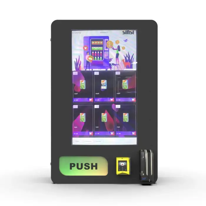 Smart Digital Vending Machine With E-Cloud System And Touchless Payment And Cash