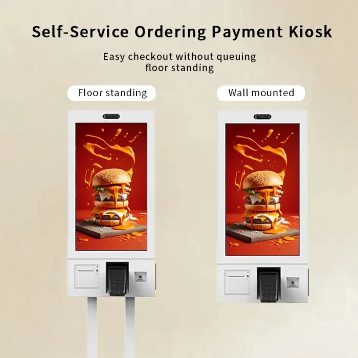 Self-Service Kiosk Floor Standing/wall Mode Printer  with Payment Kiosk Camera for Supermarket