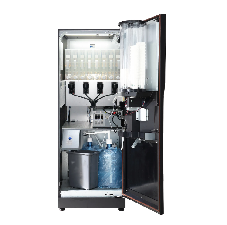 Automatic Smart Protein Shake and Coffee Vending Machine with Card cashless Pay with Tempered Glass Pump Water & Tap Water