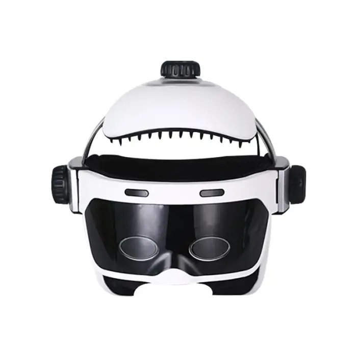 Head And Eye Integrated Massage Machine Electric Heat Air Compression Vibrating Head And Eye Massager Helmet