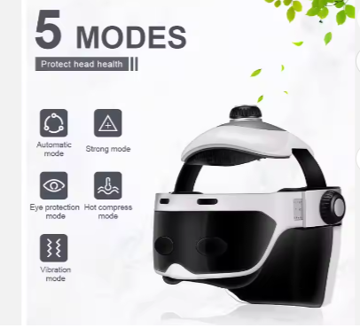 Head And Eye Integrated Massage Machine Electric Heat Air Compression Vibrating Head And Eye Massager Helmet