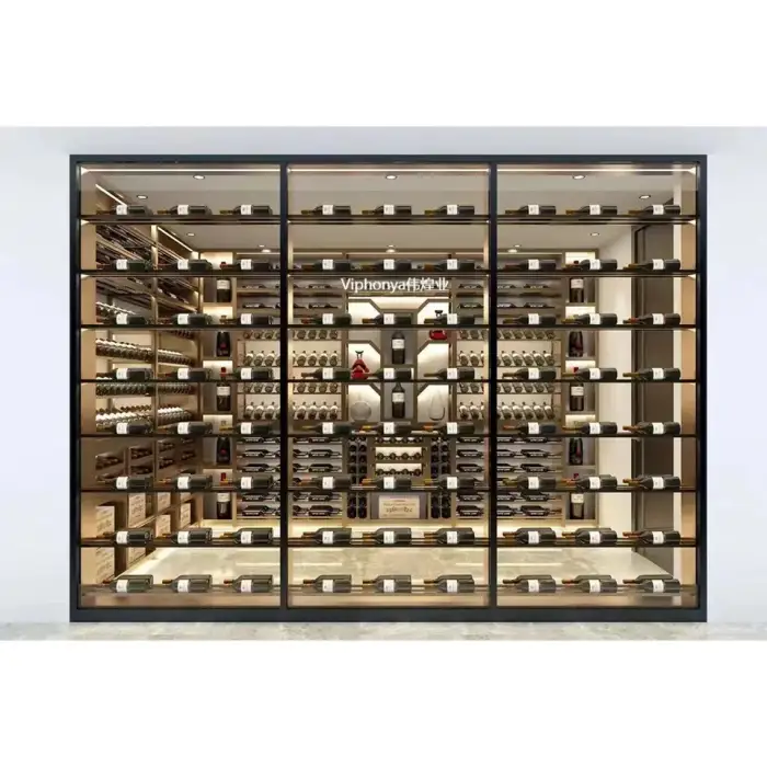 Wine Glass Rack Under Cabinet Stainless Steel Custom Constant Temperature Wine Cabinet