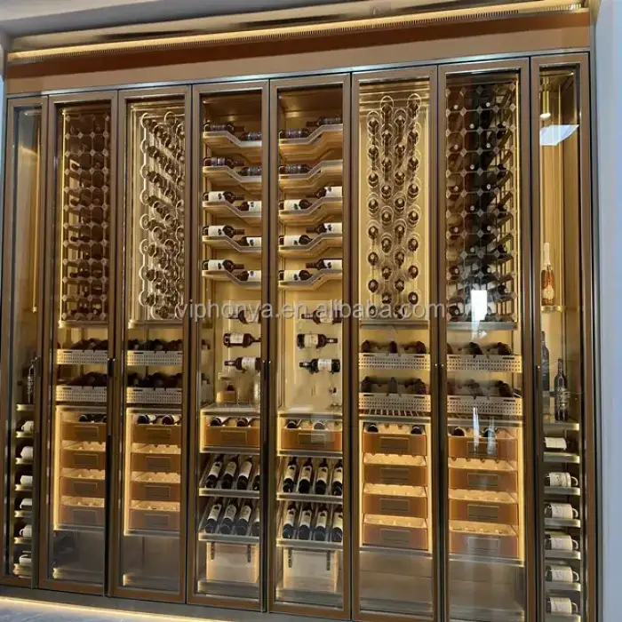 Innovative Stainless Steel Wine Cabinet With Smart Temperature Features