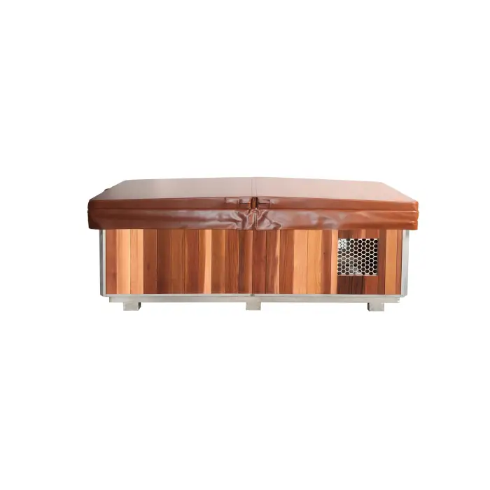 Outdoor Pine Cedar Wood Ice Bath Cold Plunge Pool with Chiller and Filter for 1 Person