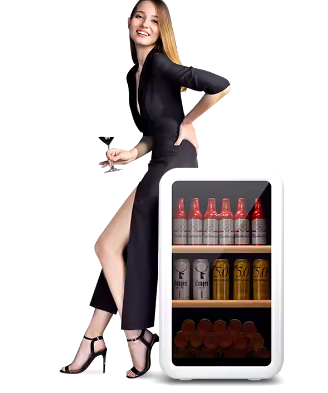 Smart Fridge Table Countertop Free Standing Wine Rack Cabinet Wine Cooler Refrigerator