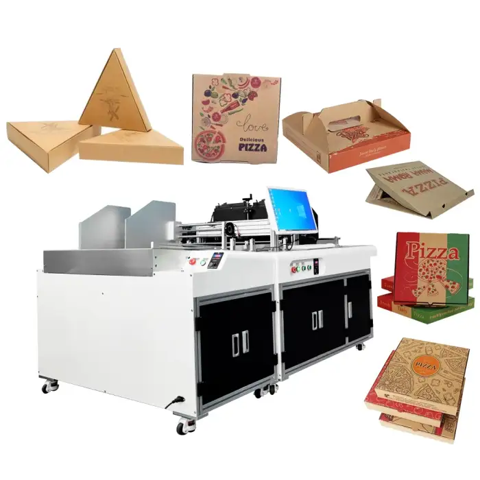 Kelier Automatic Digital Cardboard Printer CMYK High Speed Pizza Box Printing Machine Single Pass Printer