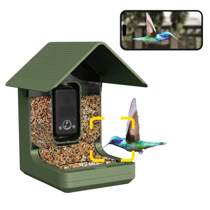 8MP High-End Sensor Real 4K Outdoor IP66 Waterproof Smart Bird Feeder Camera with 10,000+ Species AI Bird Identification