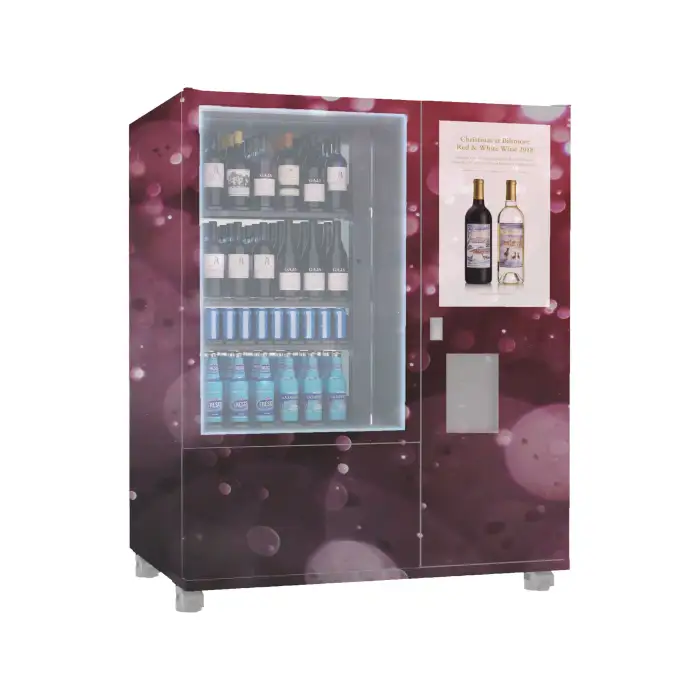 Large Capacity Alcohol Drinks Vending Machine with Age Verification Credit Card Bill Payment Convenient Store Self Service