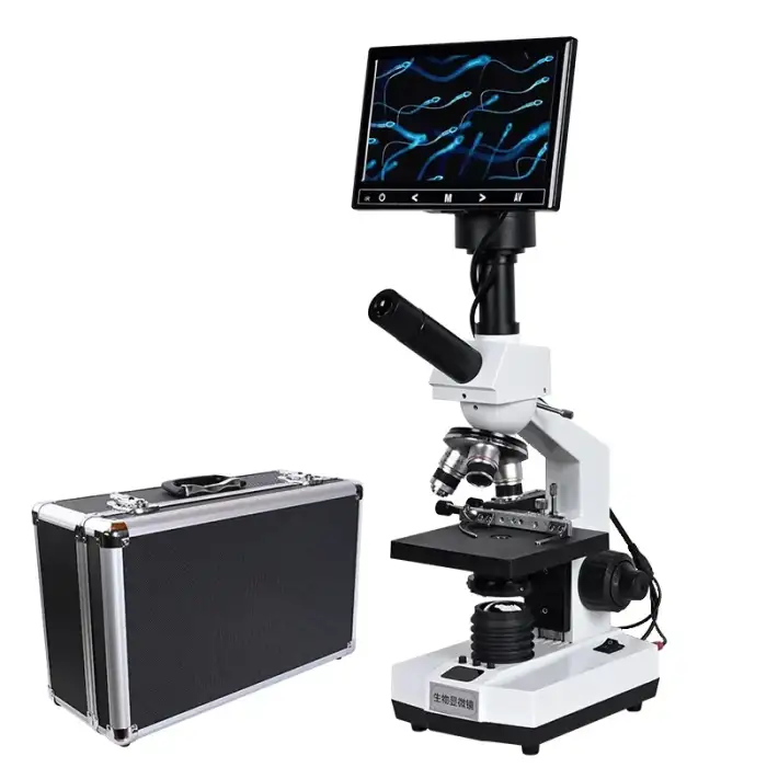 7-Inch LCD Professional Sperm Digital Microscope Electronique Monocular Binocular Biological Lab 5MP LED USB Digital Microscope