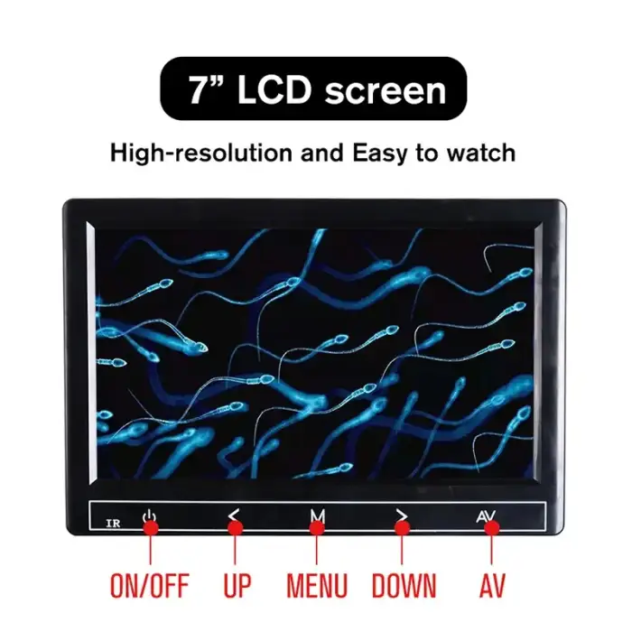 7-Inch LCD Professional Sperm Digital Microscope Electronique Monocular Binocular Biological Lab 5MP LED USB Digital Microscope