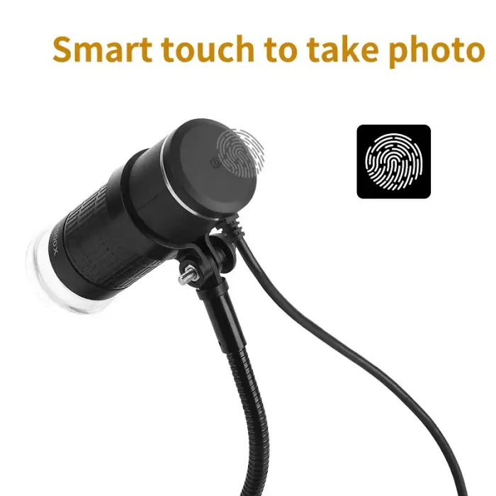 8 LED Portable Android Digital Microscope Biology Student Studies 1000x 0.3MP Wired Digital Magnifying Dermatoscope