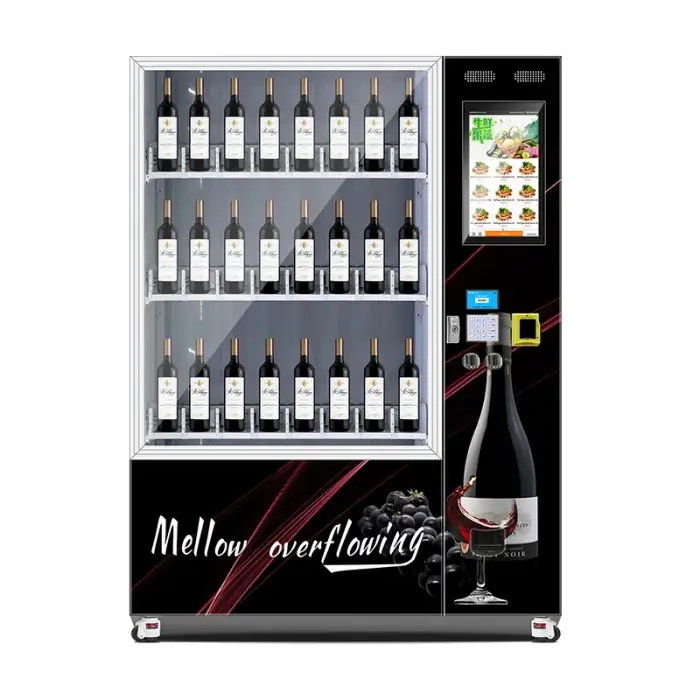 Self-Service Elevator Wine Vending Machine Smart fridge Beer vending for Alcohol with Age Recognition