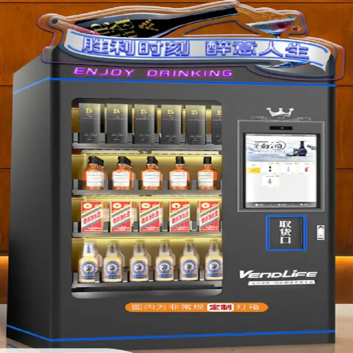 Smart Glass Bottle Champagne Vending Machine Beer Red Wine Alcohol Vending Machine for Hotel Beer Vending for Alcohol