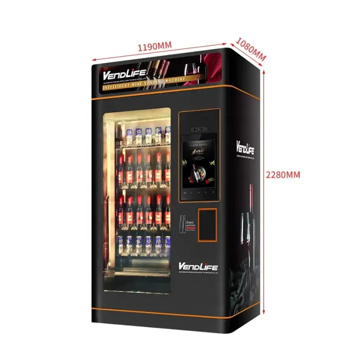 Smart Glass Bottle Champagne Vending Machine Beer Red Wine Alcohol Vending Machine for Hotel Beer Vending for Alcohol