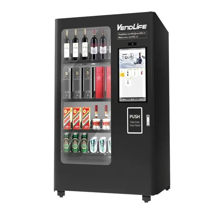 Smart Glass Bottle Champagne Vending Machine Beer Red Wine Alcohol Vending Machine for Hotel Beer Vending for Alcohol