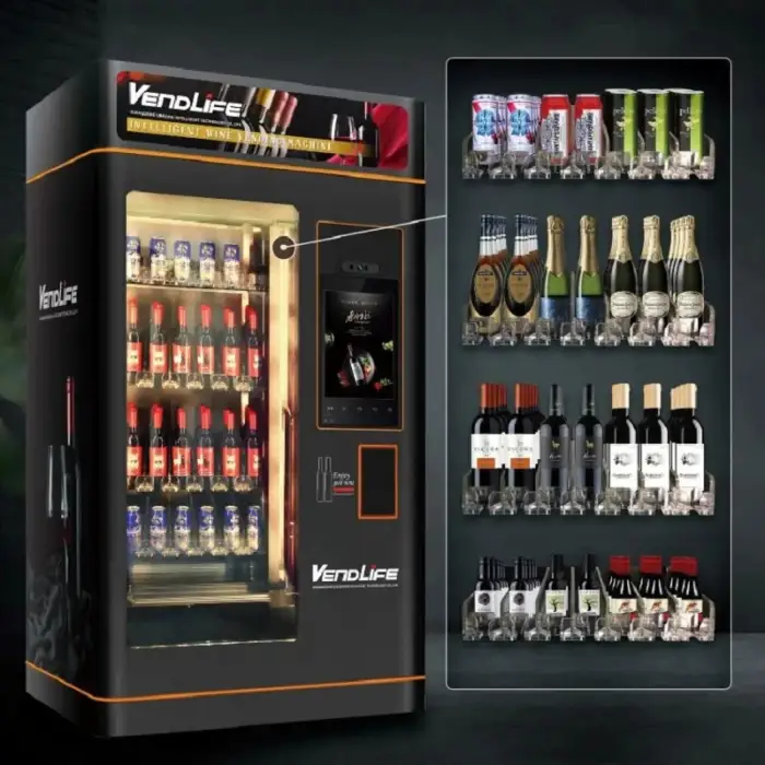 Smart Glass Bottle Champagne Vending Machine Beer Red Wine Alcohol Vending Machine for Hotel Beer Vending for Alcohol