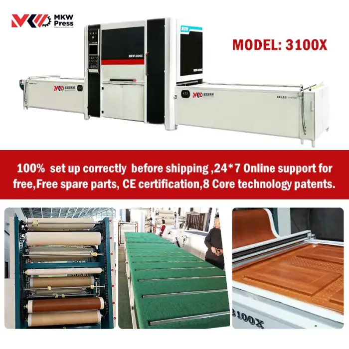 PVC Heating Door Automatic Positive And Negative Vacuum Membrane Press Thermoforming Machine Woodworking