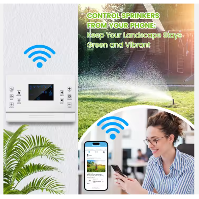 Smart Home Appliance 8 Zones WiFi Hose Timer Automatic Irrigation Water Sprinkler Controller