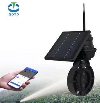 4G Wireless Sprinkler Valve Controller With PVC Ball Valve Solar Smart Actuator