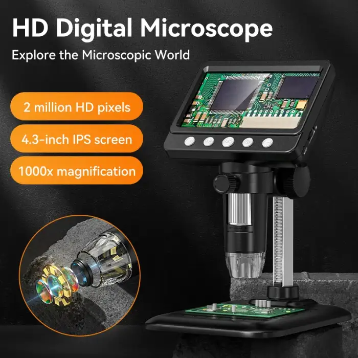 Inskam369 4.3inch 1080P Full HD Digital Microscope 1000X Electronic Microscope