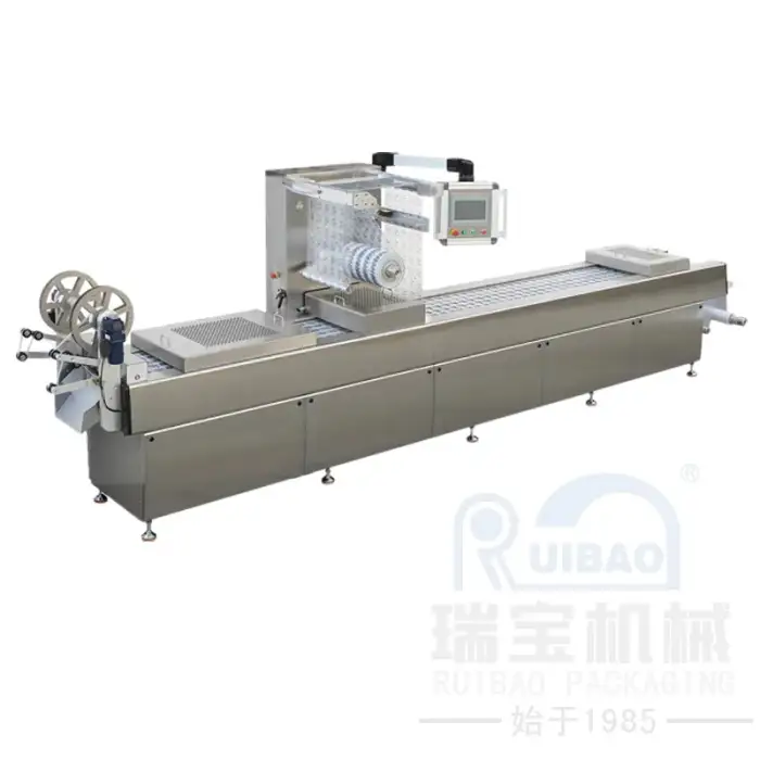 Automatic Food Nitrogen Plastic Tray Thermoforming Packaging Machines Thermoform Date Palm Sausage Corn Vacuum Packing Machine