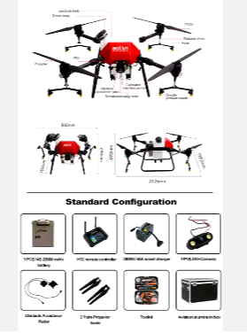 A22 Remote Control Irrigation Drone Misting Spray Uav Sprinkler Drone For Arecanut Price For Wheat