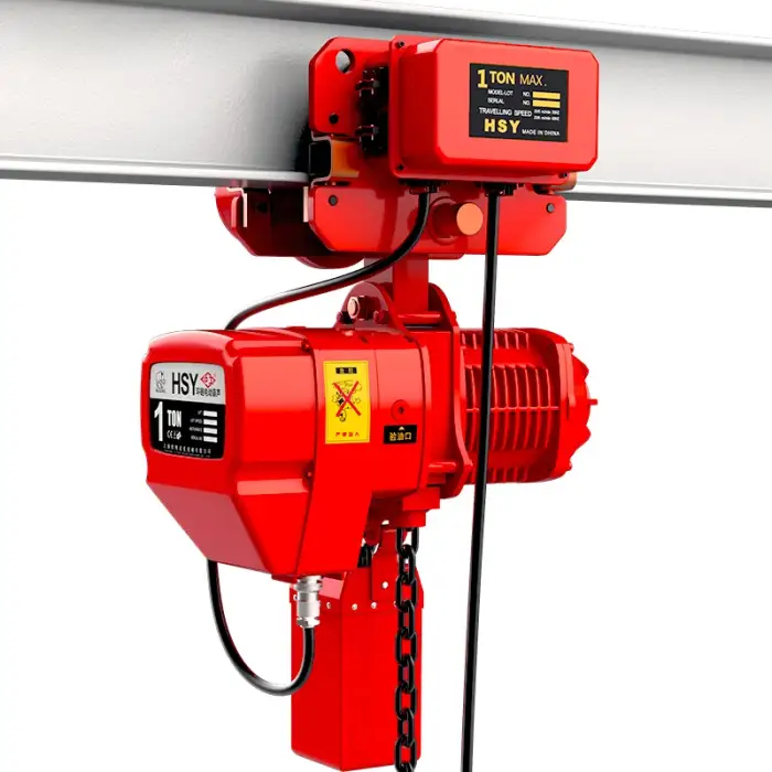 1 Ton 2 Ton Electric Chain Hoist with Motorized Trolley