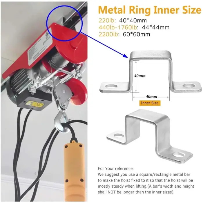 Mini Electric Wire Rope Hoist and Mini Electric Chain Hoist Lift King Hoists 100kg 200kg 500kg 800kg1000kg 1200kg