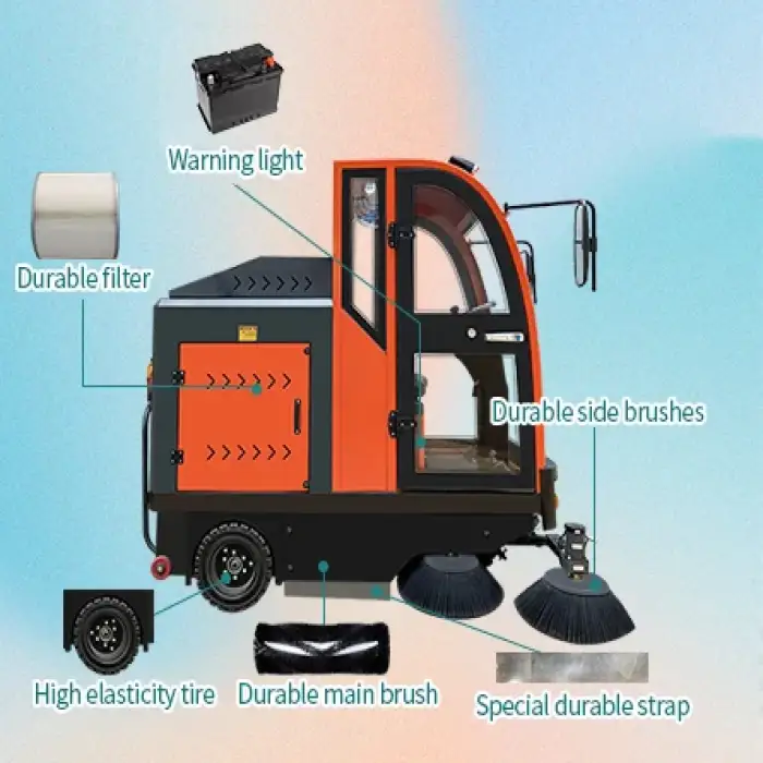 Self driving floor sweeper large outdoor Vacuum cleaner robot electric core components motor pump