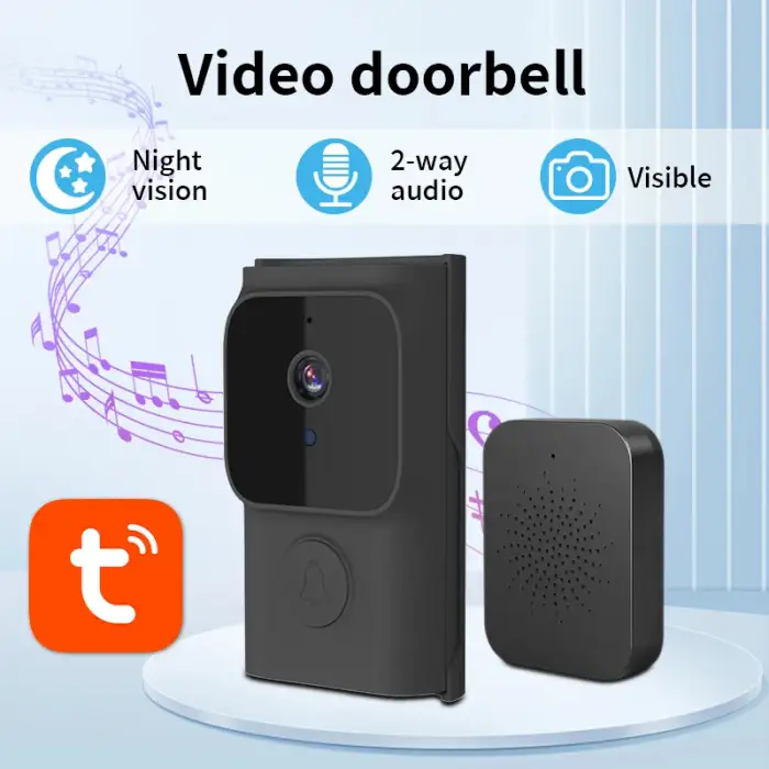 HD Tuya Smart Wireless Doorbell WiFi With Camera Video Function Home IR Night Vision Wireless Video Phone Doorbell