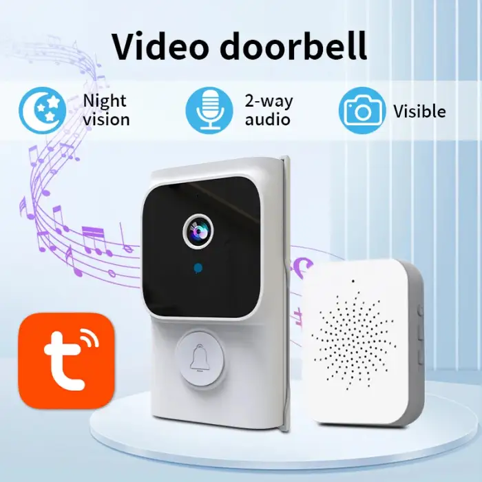 HD Tuya Smart Wireless Doorbell WiFi With Camera Video Function Home IR Night Vision Wireless Video Phone Doorbell