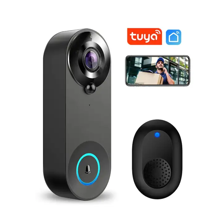 1080P Wireless WIFI Doorbell Video Intercom Door Bell with Camera Tuya Smart Home for Security Protection PIR Motion Detection