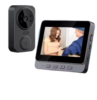 Cctv Home Security Two Way Audio Door Bell Camera Wifi Battery Powered Wireless Smart Video Doorbell with 4.3in display