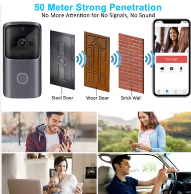 M10 Life Video Doorbell Smart Wireless Camera Home Intercom IP Camera with Monitor Remote Ring Door Bell Camera