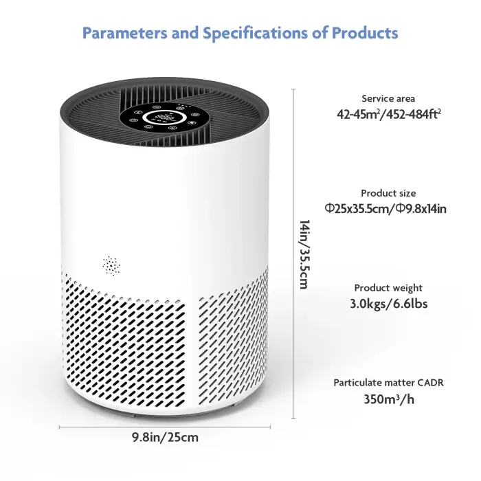 Portable Air Purifier Home WiFi Smart Home Use Electric Air Purifier Room Smart Household Air Purifier For Home