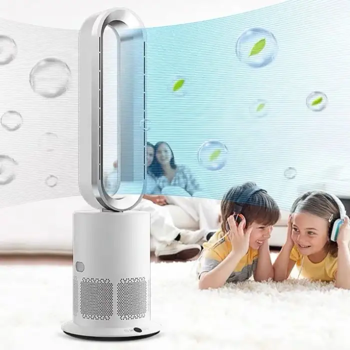 Household Bladeless Cooling and Purifier Portable Air Purifier HEPA 13 Personal Air Purifier