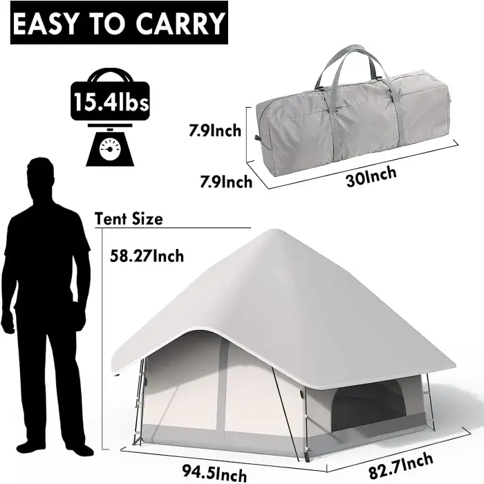 Camping Tent Quickly Set in One Minute Waterproof and Windproof Removable, Automatic and Lightweight