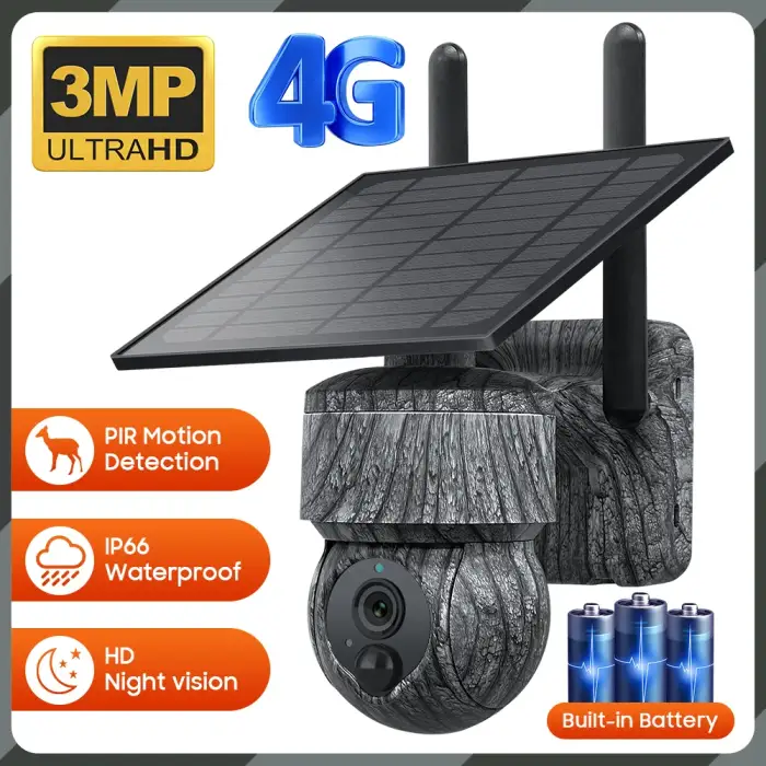 4G LTE Outdoor Deer Hunting Camera Infrared Night Vision Wireless Game Hunting Trail Camera 2K  Support Solar Panel