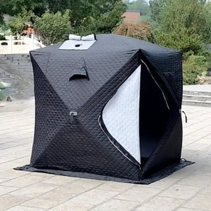 Outdoor Automatic Pop up 210D Oxford Cloth Three layer Thicken Camping Portable Sauna Tent With Large Window