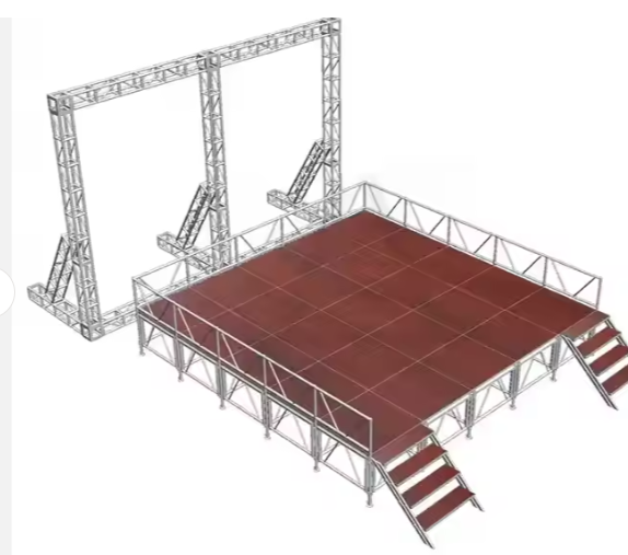 Concert/Event Used 4*4ft, 4*8ft Stage Platform Skidproof Plywood Portable Stage Platform