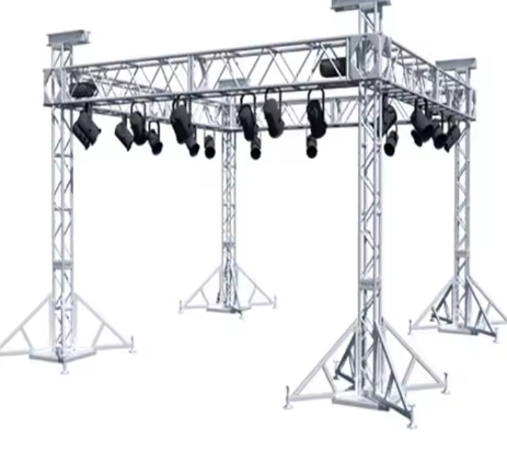 Event stage system with roof truss for concert